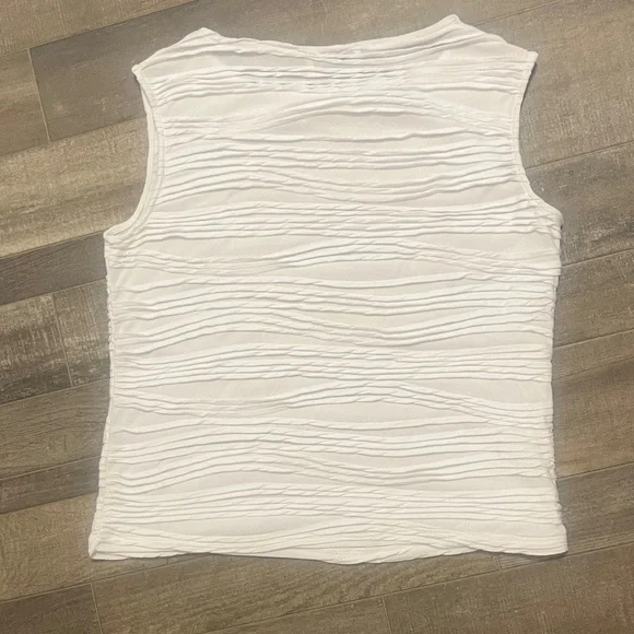 Allison Daley Ivory Ripple Tank Top - Picture 7 of 7
